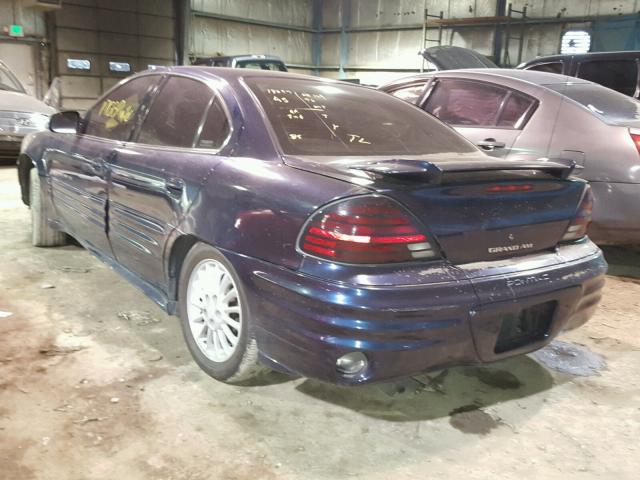 1G2NF52TXYM871778 - 2000 PONTIAC GRAND AM S BLUE photo 3