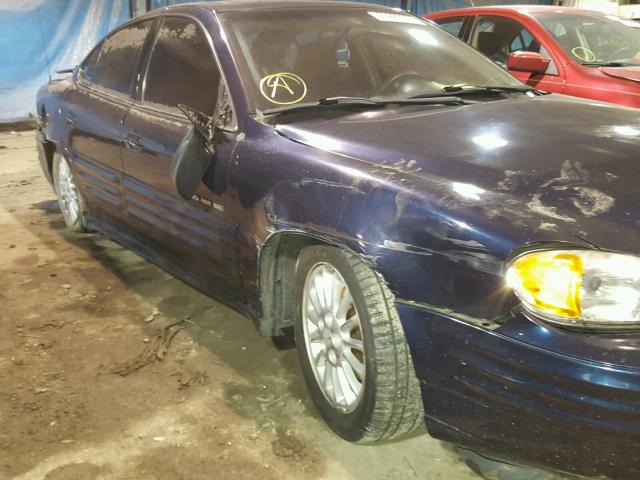 1G2NF52TXYM871778 - 2000 PONTIAC GRAND AM S BLUE photo 9