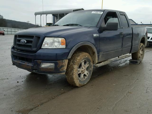 1FTPX14574NB43459 - 2004 FORD F150 BLUE photo 2