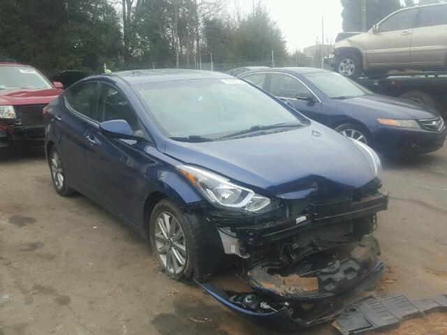 5NPDH4AE9GH655752 - 2016 HYUNDAI ELANTRA SE BLUE photo 1