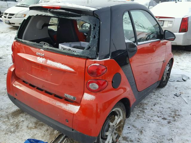 WMEEJ31X48K116884 - 2008 SMART FORTWO PUR RED photo 4