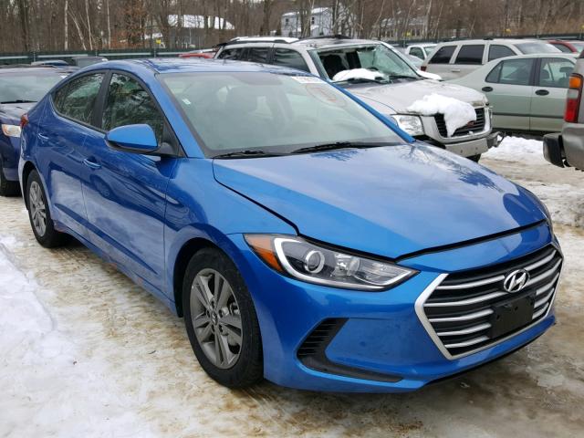 5NPD84LF7JH235761 - 2018 HYUNDAI ELANTRA SE BLUE photo 1