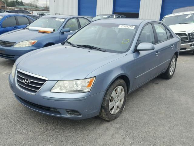 5NPET46C29H534137 - 2009 HYUNDAI SONATA GLS BLUE photo 2