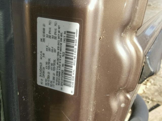 3B7HC13Y71G723035 - 2001 DODGE RAM 1500 BROWN photo 10