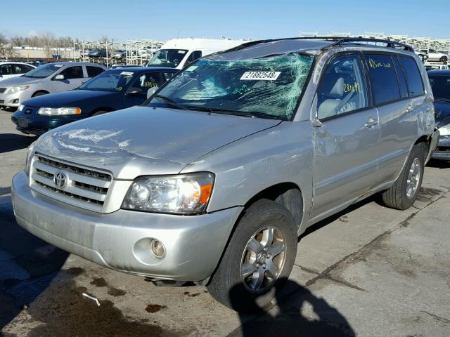 JTEEP21A450123758 - 2005 TOYOTA HIGHLANDER SILVER photo 2