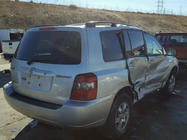 JTEEP21A450123758 - 2005 TOYOTA HIGHLANDER SILVER photo 4