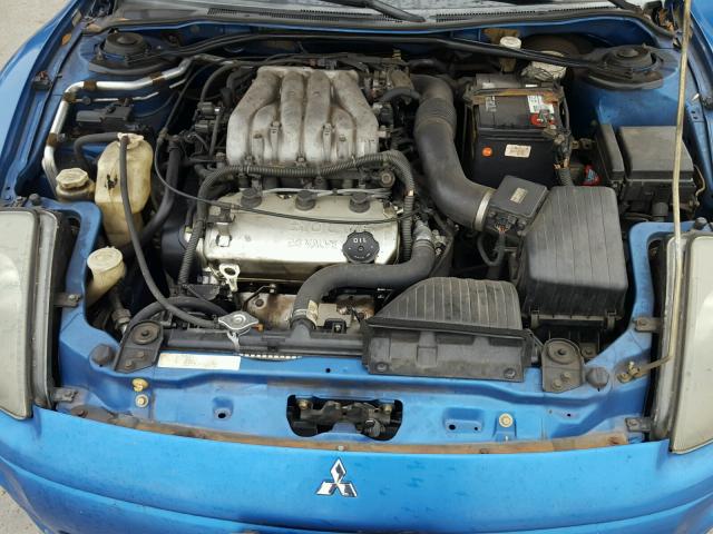 4A3AC84H52E049417 - 2002 MITSUBISHI ECLIPSE GT BLUE photo 7