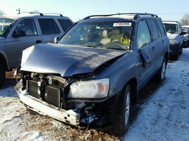 JTEEW21A870036872 - 2007 TOYOTA HIGHLANDER BLUE photo 2