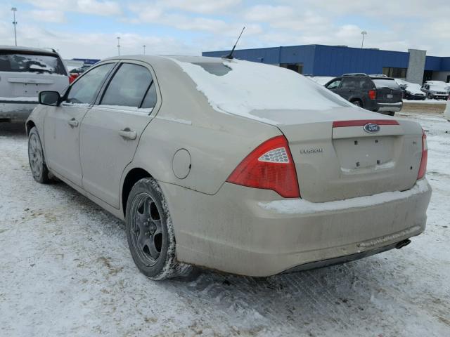 3FAHP0HAXAR262773 - 2010 FORD FUSION SE GOLD photo 3