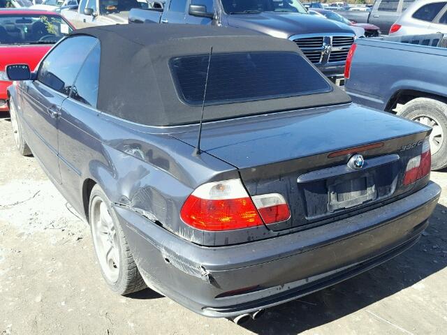 WBABS53492JU90933 - 2002 BMW 330 CI GRAY photo 3