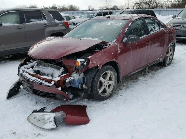 1G2ZG57B384300941 - 2008 PONTIAC G6 BASE MAROON photo 2