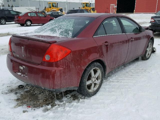 1G2ZG57B384300941 - 2008 PONTIAC G6 BASE MAROON photo 4