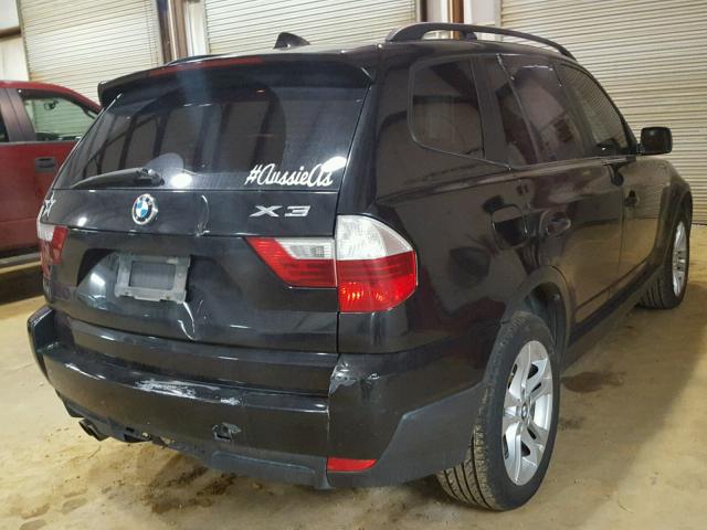 WBXPC93447WF06467 - 2007 BMW X3 3.0SI BLACK photo 4