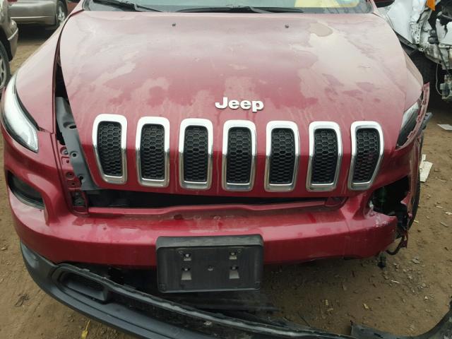 1C4PJMCS3GW101203 - 2016 JEEP CHEROKEE L RED photo 7