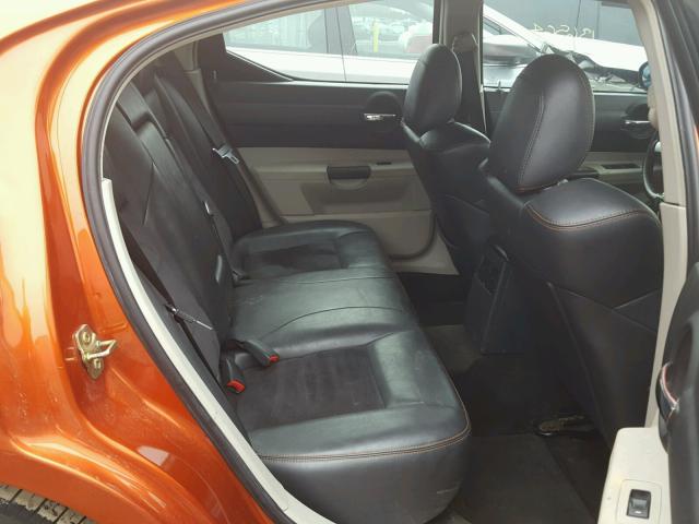 2B3KA53H66H260137 - 2006 DODGE CHARGER R/ ORANGE photo 6