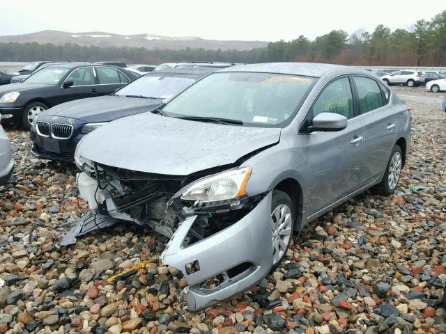 3N1AB7APXEY282750 - 2014 NISSAN SENTRA S SILVER photo 2