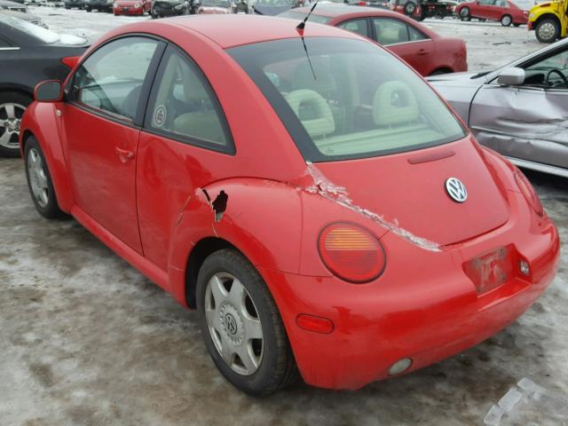 3VWCP21C21M435921 - 2001 VOLKSWAGEN NEW BEETLE 红色 照片 3