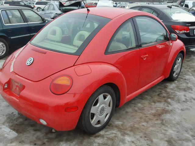 3VWCP21C21M435921 - 2001 VOLKSWAGEN NEW BEETLE 红色 照片 4