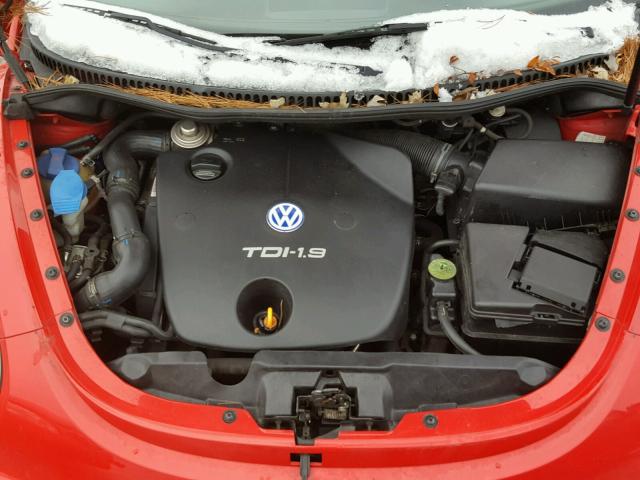 3VWCP21C21M435921 - 2001 VOLKSWAGEN NEW BEETLE 红色 照片 7