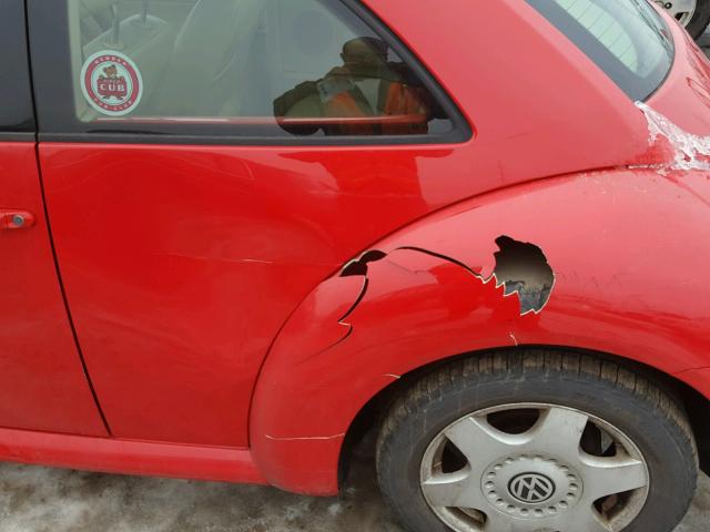 3VWCP21C21M435921 - 2001 VOLKSWAGEN NEW BEETLE 红色 照片 9
