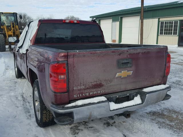 3GCUKREC6EG537297 - 2014 CHEVROLET SILVERADO MAROON photo 3