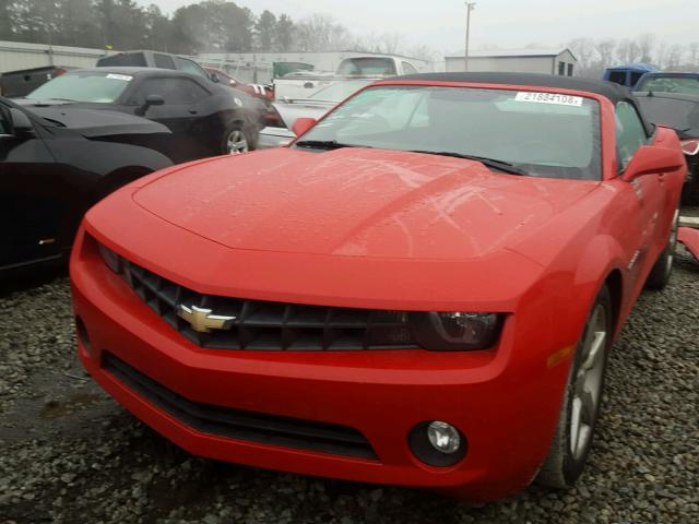 2G1FC3D32C9125513 - 2012 CHEVROLET CAMARO LT RED photo 2