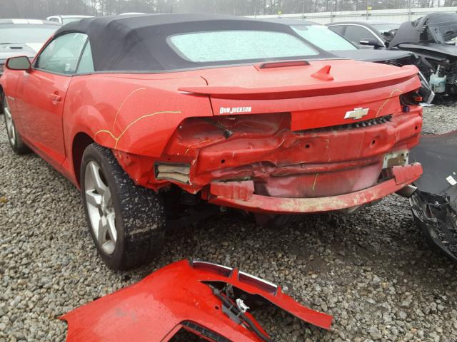 2G1FC3D32C9125513 - 2012 CHEVROLET CAMARO LT RED photo 3