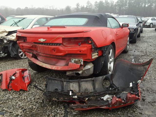 2G1FC3D32C9125513 - 2012 CHEVROLET CAMARO LT RED photo 4