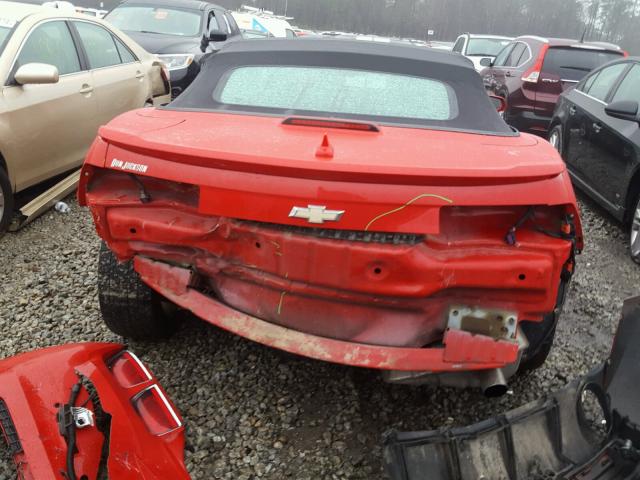 2G1FC3D32C9125513 - 2012 CHEVROLET CAMARO LT RED photo 9