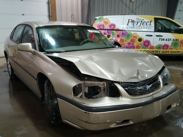 2G1WF52E449334020 - 2004 CHEVROLET IMPALA GOLD photo 1