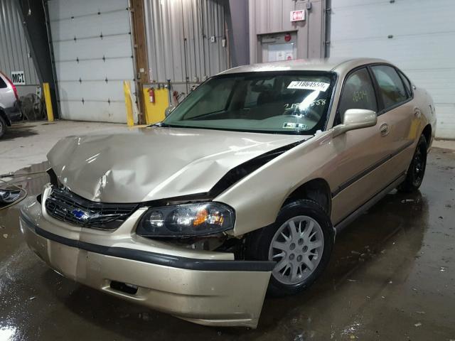 2G1WF52E449334020 - 2004 CHEVROLET IMPALA GOLD photo 2