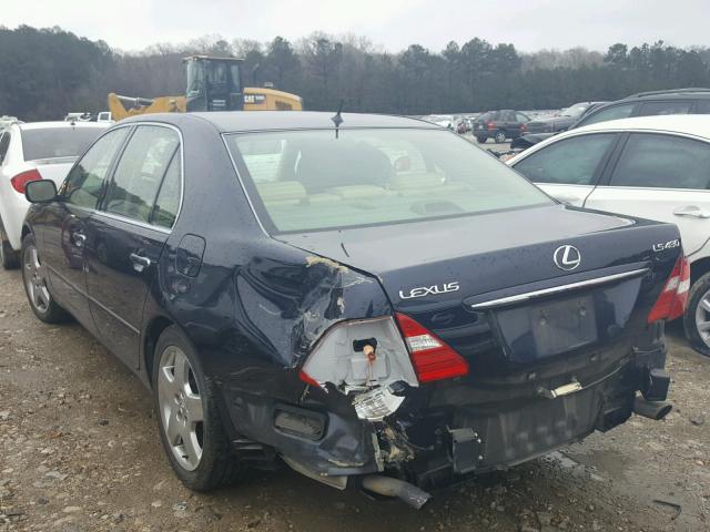 JTHBN36FX65033492 - 2006 LEXUS LS 430 BLUE photo 3