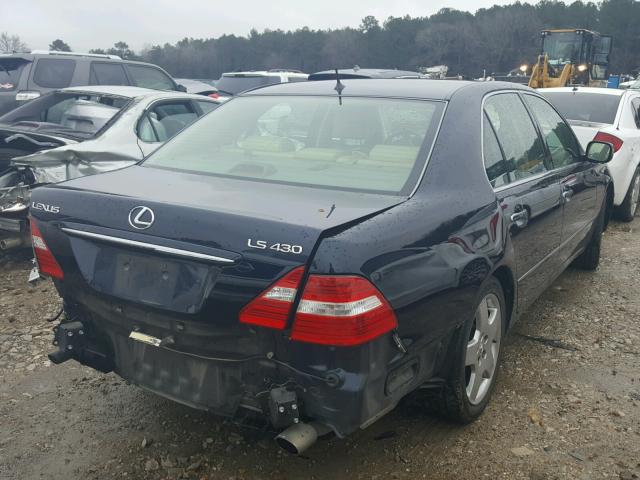 JTHBN36FX65033492 - 2006 LEXUS LS 430 BLUE photo 4