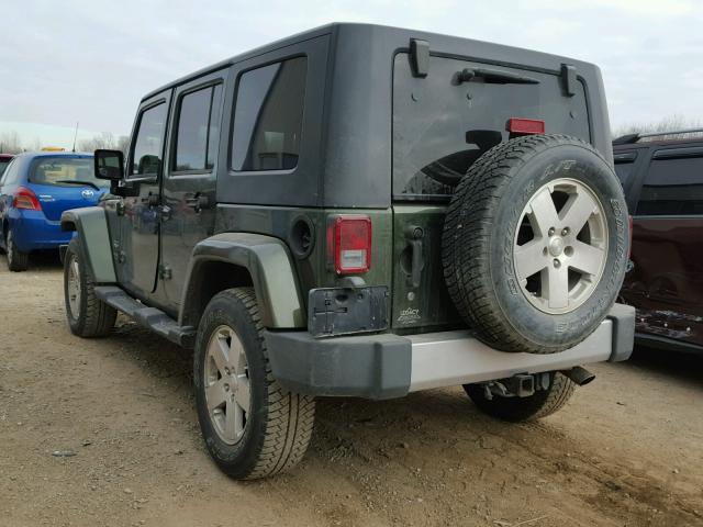 1J4GA59158L565496 - 2008 JEEP WRANGLER U GREEN photo 3