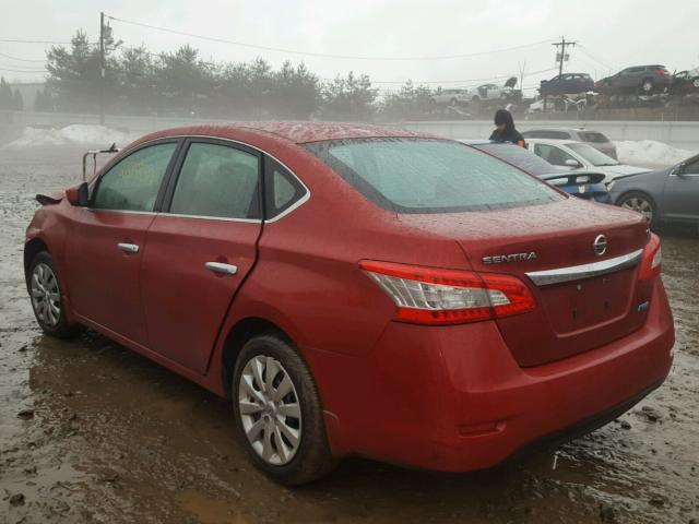 3N1AB7AP5EY321342 - 2014 NISSAN SENTRA S BURGUNDY photo 3