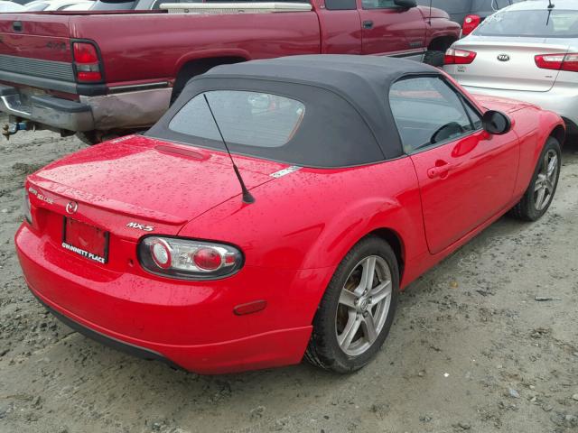 JM1NC25F660118052 - 2006 MAZDA MX-5 MIATA RED photo 4