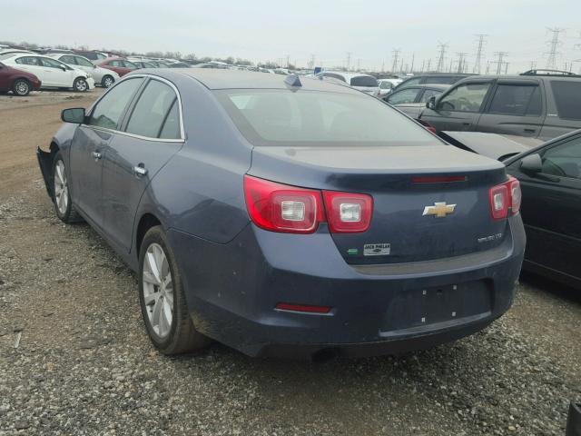 1G11H5SLXEF224908 - 2014 CHEVROLET MALIBU LTZ BLUE photo 3