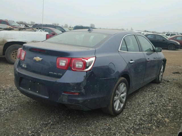 1G11H5SLXEF224908 - 2014 CHEVROLET MALIBU LTZ BLUE photo 4