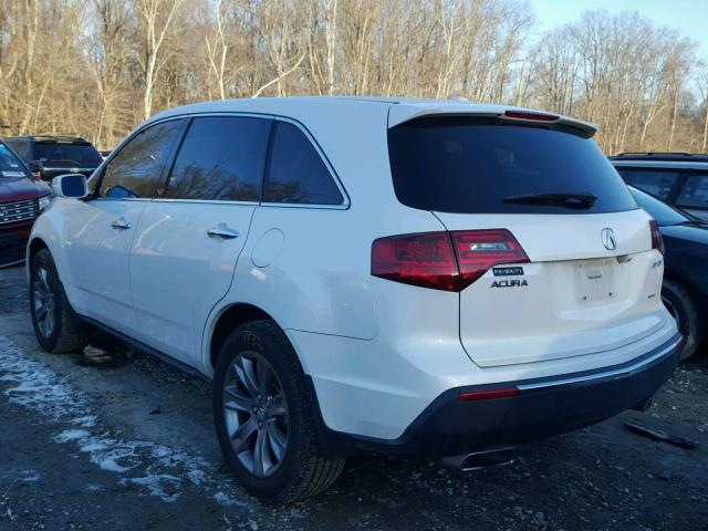 2HNYD2H77AH516786 - 2010 ACURA MDX ADVANC WHITE photo 3