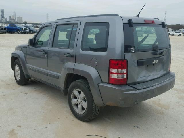 1C4PJLAK6CW108962 - 2012 JEEP LIBERTY SP GRAY photo 3