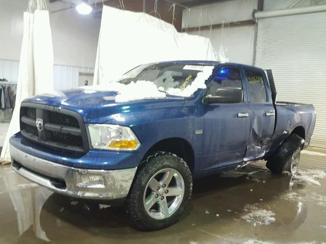 1D3HV18T09S787677 - 2009 DODGE RAM 1500 BLUE photo 2