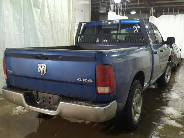 1D3HV18T09S787677 - 2009 DODGE RAM 1500 BLUE photo 4