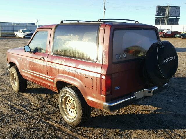 1FMCU14T0LUB20885 - 1990 FORD BRONCO II BURGUNDY photo 3