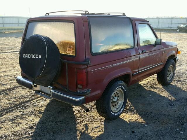 1FMCU14T0LUB20885 - 1990 FORD BRONCO II BURGUNDY photo 4