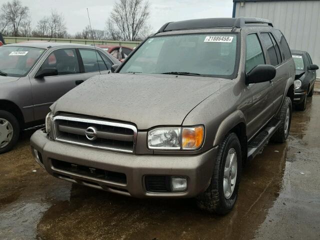 JN8DR09Y02W707197 - 2002 NISSAN PATHFINDER TAN photo 2