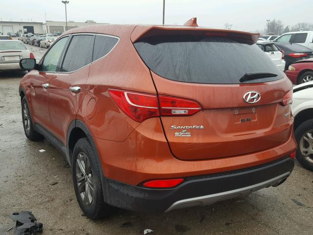 5XYZT3LB2FG232986 - 2015 HYUNDAI SANTA FE S ORANGE photo 3