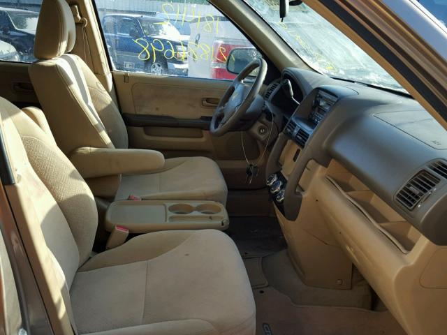 SHSRD78895U329506 - 2005 HONDA CR-V EX TAN photo 5