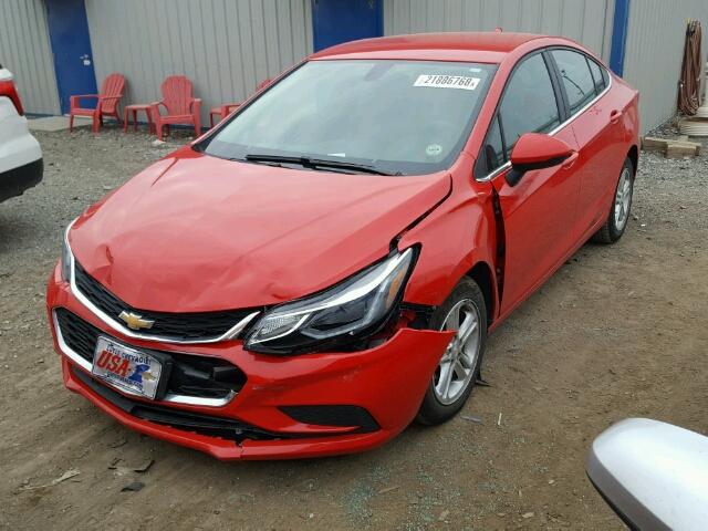 1G1BE5SM5G7231767 - 2016 CHEVROLET CRUZE LT RED photo 2