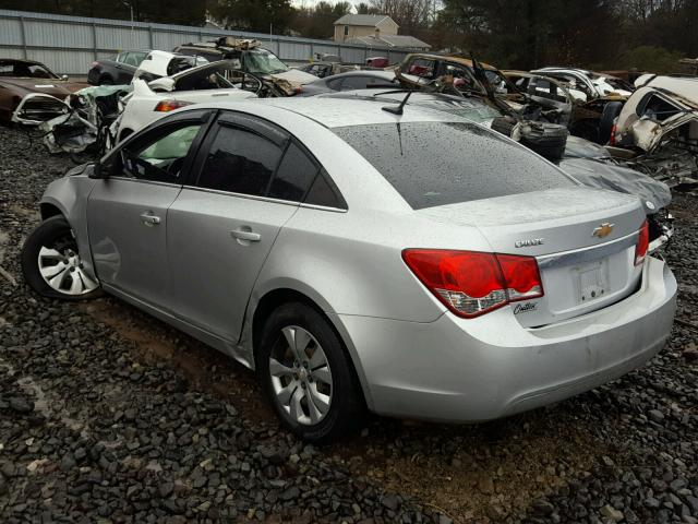 1G1PC5SH2C7245229 - 2012 CHEVROLET CRUZE LS SILVER photo 3