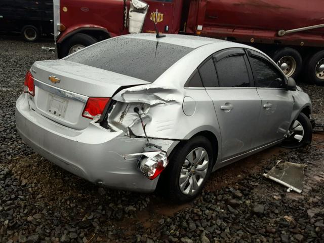 1G1PC5SH2C7245229 - 2012 CHEVROLET CRUZE LS SILVER photo 4